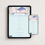 "Relax birthday brunch" - Online Birthday Invitations in Clear Blue by Sabrin Deirani - Mobile + desktop layout