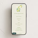 "Be Gin" - Online Birthday Invitations in Icy Lime by Kampai Designs - Mobile layout