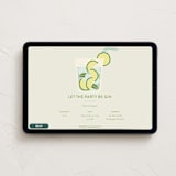 "Be Gin" - Online Birthday Invitations in Icy Lime by Kampai Designs - Desktop layout