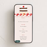 "Birthday Cake" - Online Birthday Invitations in Red Checker by Maja Cunningham - Mobile layout