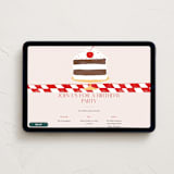 "Birthday Cake" - Online Birthday Invitations in Red Checker by Maja Cunningham - Desktop layout