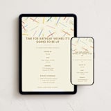 "sparkling candles" - Online Birthday Invitations in Flax by Ellen Schlegelmilch - Mobile + desktop layout