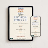 "F is for Forty" - Online Birthday Invitations in Eggshell by 2birdstone - Mobile + desktop layout