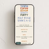 "F is for Forty" - Online Birthday Invitations in Eggshell by 2birdstone - Mobile layout