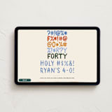 "F is for Forty" - Online Birthday Invitations in Eggshell by 2birdstone - Desktop layout