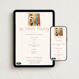 "Looking Great 50" - Online Birthday Invitations in Cream by Angel Walker - Mobile + desktop layout
