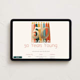 "Looking Great 50" - Online Birthday Invitations in Cream by Angel Walker - Desktop layout