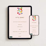 "Happy 50 to you" - Online Birthday Invitations in Coral by Pati Cascino - Mobile + desktop layout