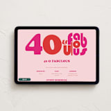 "forty and fabulous" - Online Birthday Invitations in Rose by Ghazal Ali - Desktop layout