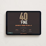 "Forty-fine" - Online Birthday Invitations in Gravel by Robin Ott - Desktop layout