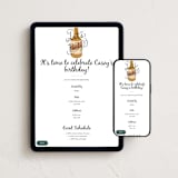 "Let's Party" - Online Birthday Invitations in Hazel by Hannah Chi - Mobile + desktop layout