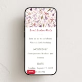 "BellsAndBows" - Online Birthday Invitations in Berry by samovilka - Mobile layout