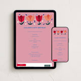 "Red and Orange Floral Birthday" - Online Birthday Invitations in Petal by Diana Branzan - Mobile + desktop layout