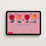 "Red and Orange Floral Birthday" - Online Birthday Invitations in Petal by Diana Branzan - Desktop layout