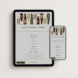 "Happy beerday" - Online Birthday Invitations in Smoke by Rosana Laiz Blursbyai - Mobile + desktop layout