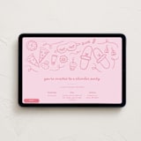 "slumber party" - Online Birthday Invitations in Petal by clearlytangled studio - Desktop layout