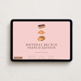 "French Patisserie Brunch" - Online Birthday Invitations in Petal by Becky Nimoy - Desktop layout
