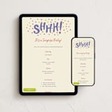 "Shhh...It's A Surprise" - Online Birthday Invitations in Grape by Sharon Sommerhalter - Mobile + desktop layout