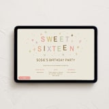 "Sparkle stars and hearts sweet 16" - Online Birthday Invitations in Cream of Wheat by Ani Somi - Desktop layout