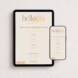 "hello fifty party" - Online Birthday Invitations in Marigold by Vera Lim - Mobile + desktop layout
