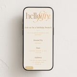 "hello fifty party" - Online Birthday Invitations in Marigold by Vera Lim - Mobile layout