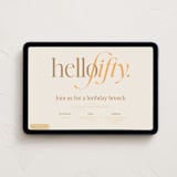 "hello fifty party" - Online Birthday Invitations in Marigold by Vera Lim - Desktop layout