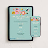 "Retro Party" - Online Birthday Invitations in Sherbet by Vera Lim - Mobile + desktop layout
