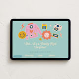 "Retro Party" - Online Birthday Invitations in Sherbet by Vera Lim - Desktop layout