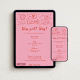 "cowboy club" - Online Birthday Invitations in Cherry by Jennifer Lew - Mobile + desktop layout