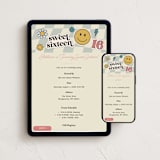 "Flower Child" - Online Birthday Invitations in Ocean by Sarah Hawkins Designs - Mobile + desktop layout