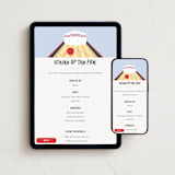 "Bowling birthday party" - Online Birthday Invitations in Cherry by Ester Bernaldo de Quiros - Mobile + desktop layout