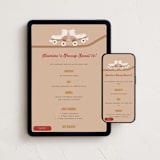 "Groovy Skates" - Online Birthday Invitations in Almond by jomolo - Mobile + desktop layout