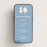 "Sixteen Candles" - Online Birthday Invitations in Sky by Baumbirdy - Mobile layout