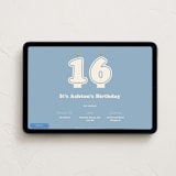 "Sixteen Candles" - Online Birthday Invitations in Sky by Baumbirdy - Desktop layout