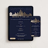 "Birthday in the City" - Online Birthday Invitations in Midnight by Stacy Maalouf - Mobile + desktop layout