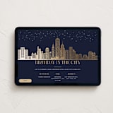 "Birthday in the City" - Online Birthday Invitations in Midnight by Stacy Maalouf - Desktop layout