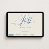"Watercolor Lettering" - Online Birthday Invitations in Navy by Shannon Chen of Four Wet Feet Studio - Desktop layout