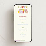"Sweet Sixteen" - Online Birthday Invitations in Lemondrop by Baumbirdy - Mobile layout