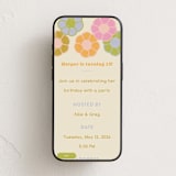 "Retro Floral" - Online Birthday Invitations in Creamsicle by Annie Montgomery - Mobile layout