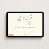 "Let the Good Times Swing" - Online Birthday Invitations in Midnight by Sarah Rosenthal - Desktop layout