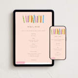 "make a wish" - Online Birthday Invitations in Bubblegum by Elizabeth Bishop - Mobile + desktop layout
