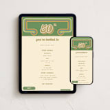 "retro birthday bash" - Online Birthday Invitations in Avocado by Deborah Chou - Mobile + desktop layout