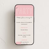 "Bold Type" - Online Birthday Invitations in Blush by Ilene Guy - Mobile layout