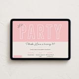 "Bold Type" - Online Birthday Invitations in Blush by Ilene Guy - Desktop layout