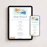 "Rockin guitars" - Online Birthday Invitations in Steel by Anna Black - Mobile + desktop layout
