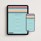 "Color Wave" - Online Birthday Invitations in Teal by Lori Wemple - Mobile + desktop layout