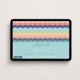 "Color Wave" - Online Birthday Invitations in Teal by Lori Wemple - Desktop layout