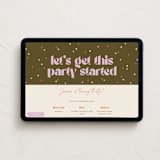 "Get this party started" - Online Birthday Invitations in Olive by Robert and Stella - Desktop layout