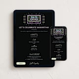 "Neon Party Vibes" - Online Birthday Invitations in Ink by Ana de Sousa - Mobile + desktop layout