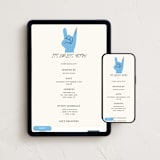"Rock On!" - Online Birthday Invitations in Bluebird by mo kelley - Mobile + desktop layout